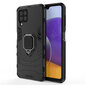 Ring Armor Case Kickstand Tough Rugged Cover for Samsung Galaxy A22 4G black цена и информация | Telefoni kaaned, ümbrised | kaup24.ee