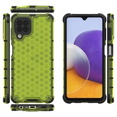 Honeycomb Case armor cover with TPU Bumper for Samsung Galaxy A22 4G green (Green) hind ja info | Telefoni kaaned, ümbrised | kaup24.ee