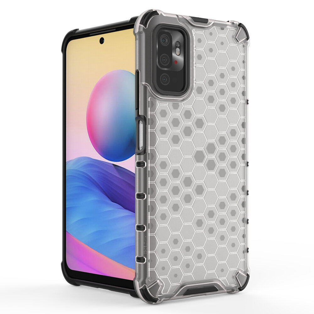 Honeycomb Case armor cover with TPU Bumper for Xiaomi Redmi Note 10 5G / Poco M3 Pro black hind ja info | Telefoni kaaned, ümbrised | kaup24.ee