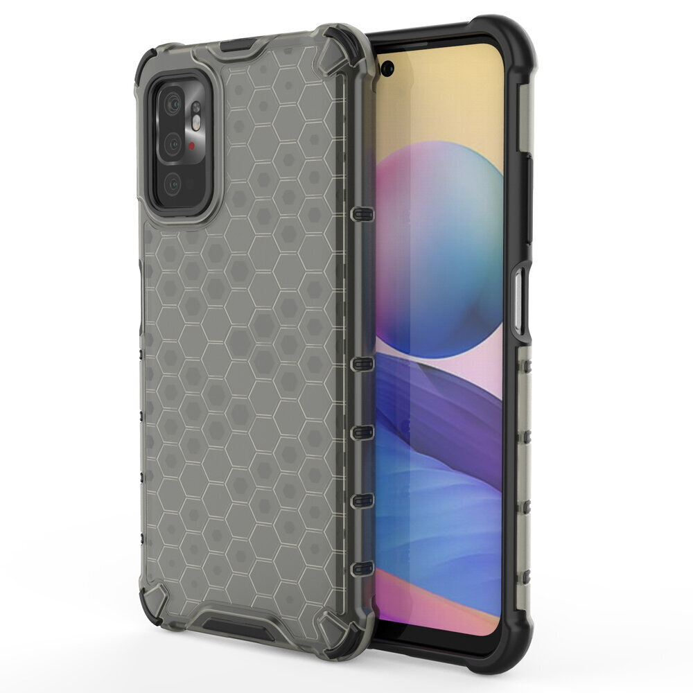 Honeycomb Case armor cover with TPU Bumper for Xiaomi Redmi Note 10 5G / Poco M3 Pro black hind ja info | Telefoni kaaned, ümbrised | kaup24.ee