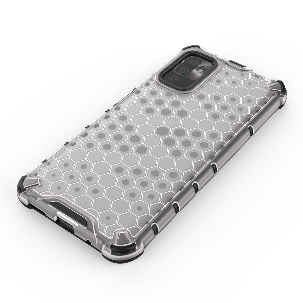 Honeycomb Case armor cover with TPU Bumper for Xiaomi Redmi Note 10 5G / Poco M3 Pro transparent цена и информация | Telefoni kaaned, ümbrised | kaup24.ee