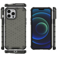 Honeycomb Case armor cover with TPU Bumper for iPhone 13 Pro Max black (Black) hind ja info | Telefoni kaaned, ümbrised | kaup24.ee