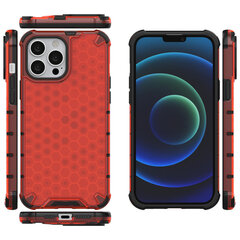 Honeycomb Case armor cover with TPU Bumper for iPhone 13 Pro Max red (Red) hind ja info | Telefoni kaaned, ümbrised | kaup24.ee