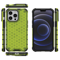 Honeycomb Case armor cover with TPU Bumper for iPhone 13 Pro green (Green) hind ja info | Telefoni kaaned, ümbrised | kaup24.ee