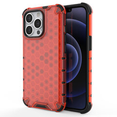 Honeycomb Case armor cover with TPU Bumper for iPhone 13 Pro red (Red) hind ja info | Telefoni kaaned, ümbrised | kaup24.ee