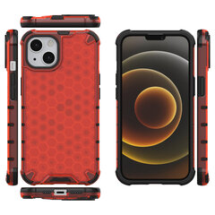 Honeycomb Case armor cover with TPU Bumper for iPhone 13 red (Red) hind ja info | Telefoni kaaned, ümbrised | kaup24.ee