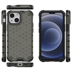 Honeycomb Case armor cover with TPU Bumper for iPhone 13 mini black (Black) hind ja info | Telefoni kaaned, ümbrised | kaup24.ee