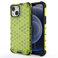 Honeycomb Case armor cover with TPU Bumper for iPhone 13 mini green (Green) hind ja info | Telefoni kaaned, ümbrised | kaup24.ee