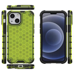 Honeycomb Case armor cover with TPU Bumper for iPhone 13 mini green (Green) hind ja info | Telefoni kaaned, ümbrised | kaup24.ee