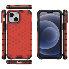 Honeycomb Case armor cover with TPU Bumper for iPhone 13 mini red (Red) hind ja info | Telefoni kaaned, ümbrised | kaup24.ee