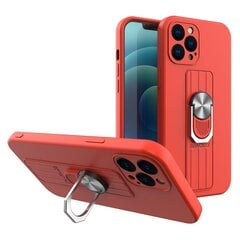 Ring Case silicone case with finger grip and stand for iPhone 12 mini red (Red) hind ja info | Telefoni kaaned, ümbrised | kaup24.ee
