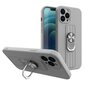 Ring Case silicone case with finger grip and stand for iPhone 12 mini silver (Silver) hind ja info | Telefoni kaaned, ümbrised | kaup24.ee