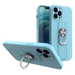 Ring Case silicone case with finger grip and stand for iPhone 12 mini light blue (Light blue || Niebieski) hind ja info | Telefoni kaaned, ümbrised | kaup24.ee