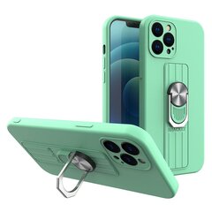 Ring Case silicone case with finger grip and stand for iPhone 12 mint (Mint) hind ja info | Telefoni kaaned, ümbrised | kaup24.ee