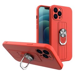 Чехол с держателем для пальца и подставкой Hurtel для iPhone 12 Pro, красный цена и информация | Чехлы для телефонов | kaup24.ee