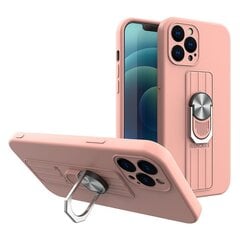 Ring Case silicone case with finger grip and stand for iPhone 12 Pro pink (Pink) hind ja info | Telefoni kaaned, ümbrised | kaup24.ee