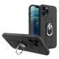 Ring Case silicone case with finger grip and stand for iPhone 13 mini black (Black) цена и информация | Telefoni kaaned, ümbrised | kaup24.ee