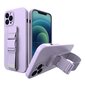 Rope case gel TPU airbag case cover with lanyard for iPhone 11 Pro purple (Purpurowy) hind ja info | Telefoni kaaned, ümbrised | kaup24.ee