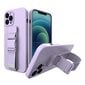 Rope case gel TPU airbag case cover with lanyard for iPhone 12 purple (Purpurowy) цена и информация | Telefoni kaaned, ümbrised | kaup24.ee