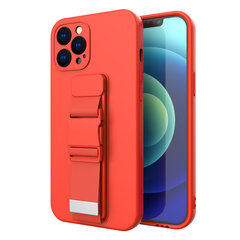 Rope case gel TPU airbag case cover with lanyard for iPhone 12 Pro Max red (Red) hind ja info | Telefoni kaaned, ümbrised | kaup24.ee