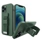 Rope case gel TPU airbag case cover with lanyard for Samsung Galaxy S21+ 5G (S21 Plus 5G) dark green (Dark green) hind ja info | Telefoni kaaned, ümbrised | kaup24.ee