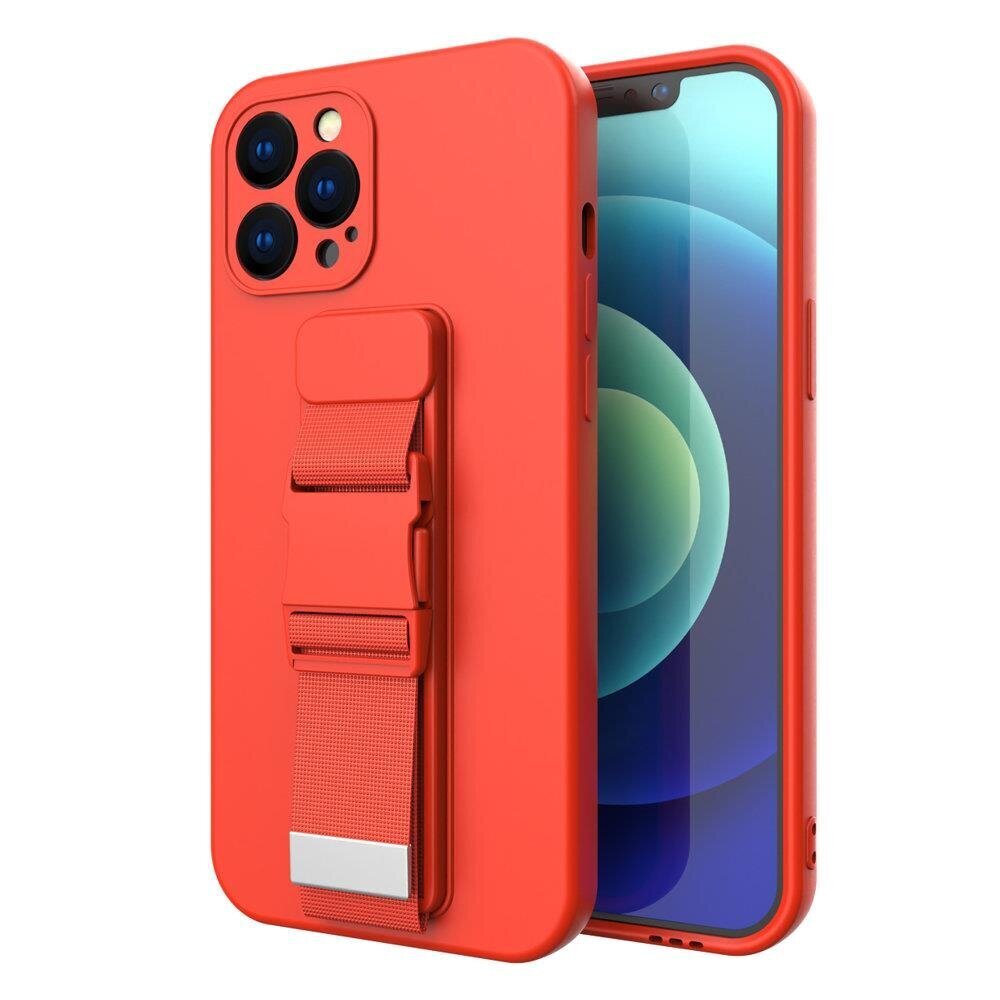 Rope case gel TPU airbag case cover with lanyard for Xiaomi Redmi 9 red (Red) цена и информация | Telefoni kaaned, ümbrised | kaup24.ee