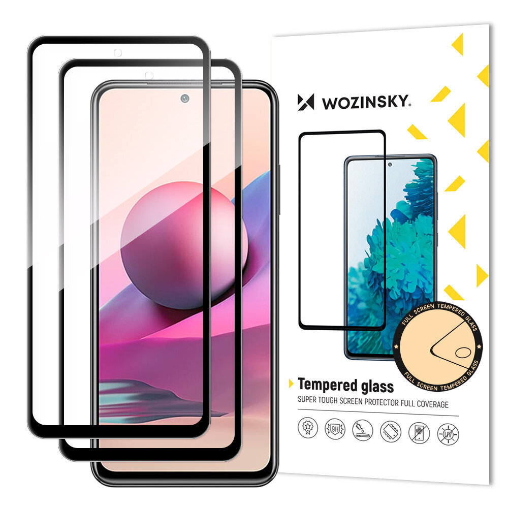 Kaitseklaas Wozinsky 2x - Xiaomi Redmi Note 10 / 10S, Redmi Note 11 / 11S цена и информация | Ekraani kaitsekiled | kaup24.ee