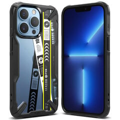 Ringke Fusion X Design durable PC Case with TPU Bumper for iPhone 13 Pro Max black (Ticket band) (FXD555E43) цена и информация | Чехлы для телефонов | kaup24.ee