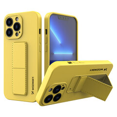 Wozinsky Kickstand Case silicone case with stand for iPhone 13 mini yellow (Yellow) hind ja info | Telefoni kaaned, ümbrised | kaup24.ee