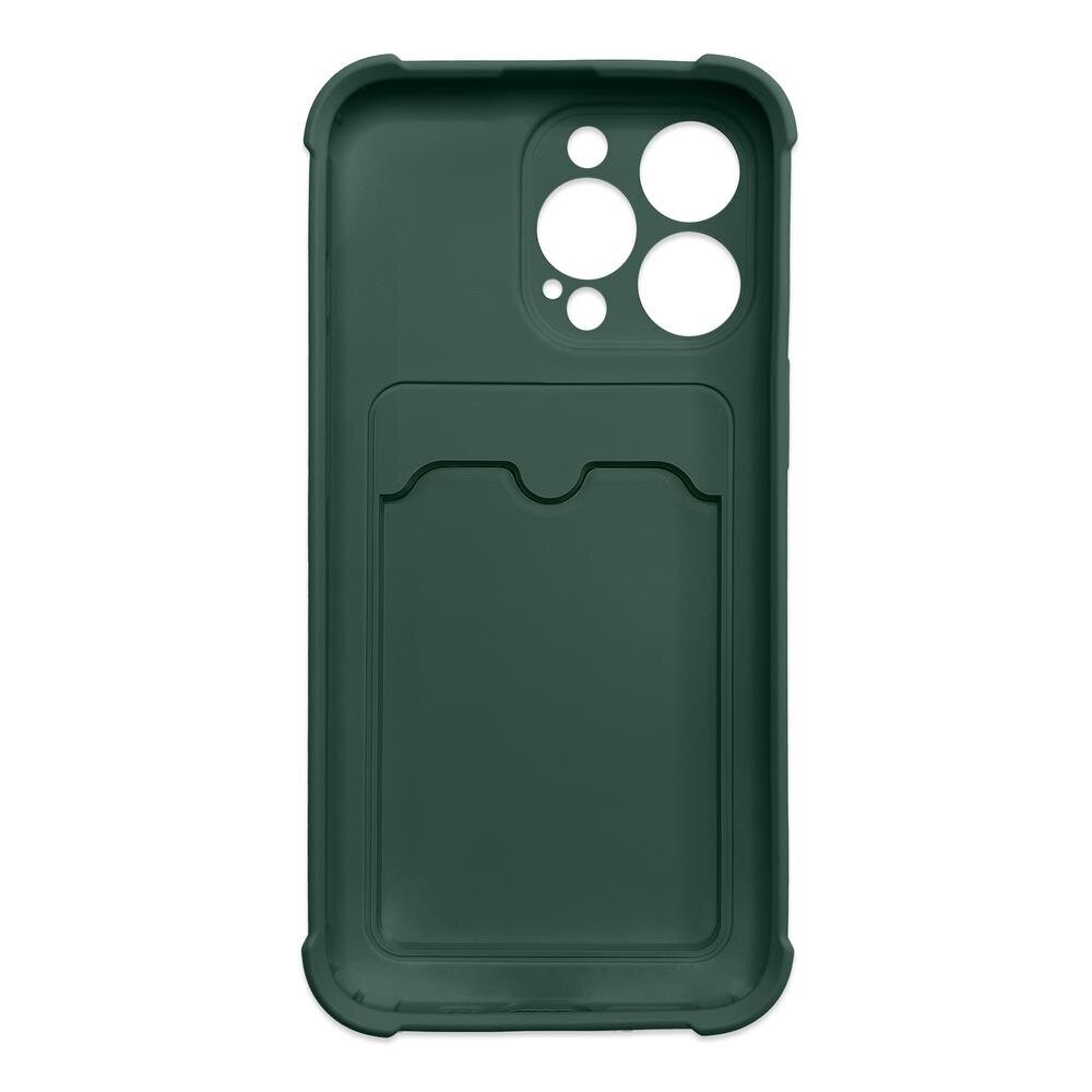 Card Armor Case cover for iPhone 13 mini card wallet Air Bag armored housing green (Green) цена и информация | Telefoni kaaned, ümbrised | kaup24.ee