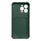 Card Armor Case cover for iPhone 13 mini card wallet Air Bag armored housing green (Green) цена и информация | Telefoni kaaned, ümbrised | kaup24.ee