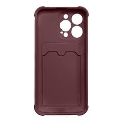 Card Armor Case cover for iPhone 13 Pro card wallet Air Bag armored housing raspberry (Malinowy) цена и информация | Чехлы для телефонов | kaup24.ee