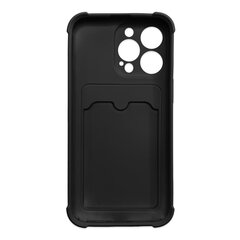Card Armor Case cover for iPhone 13 Pro Max card wallet Air Bag armored housing black (Black) hind ja info | Telefoni kaaned, ümbrised | kaup24.ee