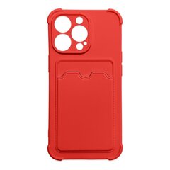 Card Armor Case cover for iPhone 13 Pro Max card wallet Air Bag armored housing red (Red) hind ja info | Telefoni kaaned, ümbrised | kaup24.ee