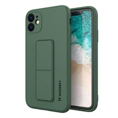 Wozinsky Kickstand Case Silicone Stand Cover for Samsung Galaxy A72 4G Dark Green (Dark green) hind ja info | Telefoni kaaned, ümbrised | kaup24.ee