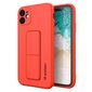 Wozinsky Kickstand Case Silicone Stand Cover for Samsung Galaxy A52s 5G / A52 5G / A52 4G Red (Red) цена и информация | Telefoni kaaned, ümbrised | kaup24.ee