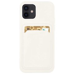 Card Case silicone wallet case with card holder documents for iPhone 11 Pro white (White) hind ja info | Telefoni kaaned, ümbrised | kaup24.ee