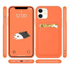 Card Case silicone wallet case with card holder documents for iPhone 11 Pro orange (Orange) цена и информация | Чехлы для телефонов | kaup24.ee