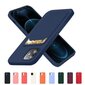 Card Case silicone wallet case with card holder documents for Samsung Galaxy S21+ 5G (S21 Plus 5G) navy blue (Navy Blue) цена и информация | Telefoni kaaned, ümbrised | kaup24.ee
