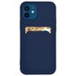 Card Case silicone wallet case with card holder documents for Samsung Galaxy S21+ 5G (S21 Plus 5G) navy blue (Navy Blue) цена и информация | Telefoni kaaned, ümbrised | kaup24.ee