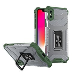 Crystal Ring Case Kickstand Tough Rugged Cover for iPhone XS Max green (Green) hind ja info | Telefoni kaaned, ümbrised | kaup24.ee