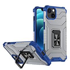 Crystal Ring Case Kickstand Tough Rugged Cover for iPhone 12 mini blue (Light blue || Niebieski) hind ja info | Telefoni kaaned, ümbrised | kaup24.ee