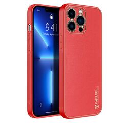 Dux Ducis Yolo elegant case made of soft TPU and PU leather for iPhone 13 Pro Max red (Red) hind ja info | Telefoni kaaned, ümbrised | kaup24.ee