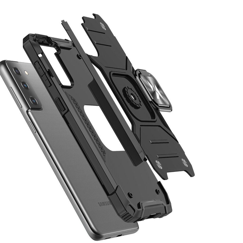 Wozinsky Ring Armor tough hybrid case cover + magnetic holder for Samsung Galaxy S22 black (Black) цена и информация | Telefoni kaaned, ümbrised | kaup24.ee