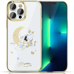 Kingxbar Moon Series luxury case with Swarovski crystals for iPhone 13 Pro gold (Flower) (Gold) hind ja info | Telefoni kaaned, ümbrised | kaup24.ee