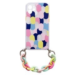 Color Chain Case gel flexible elastic case cover with a chain pendant for iPhone 13 mini multicolour (1) (Moro || Multicolour) цена и информация | Чехлы для телефонов | kaup24.ee