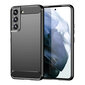 Carbon Case Flexible TPU Cover for Samsung Galaxy S22 + (S22 Plus) black цена и информация | Telefoni kaaned, ümbrised | kaup24.ee