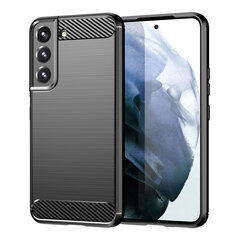 Carbon Case Flexible TPU Cover for Samsung Galaxy S22 black hind ja info | Telefoni kaaned, ümbrised | kaup24.ee