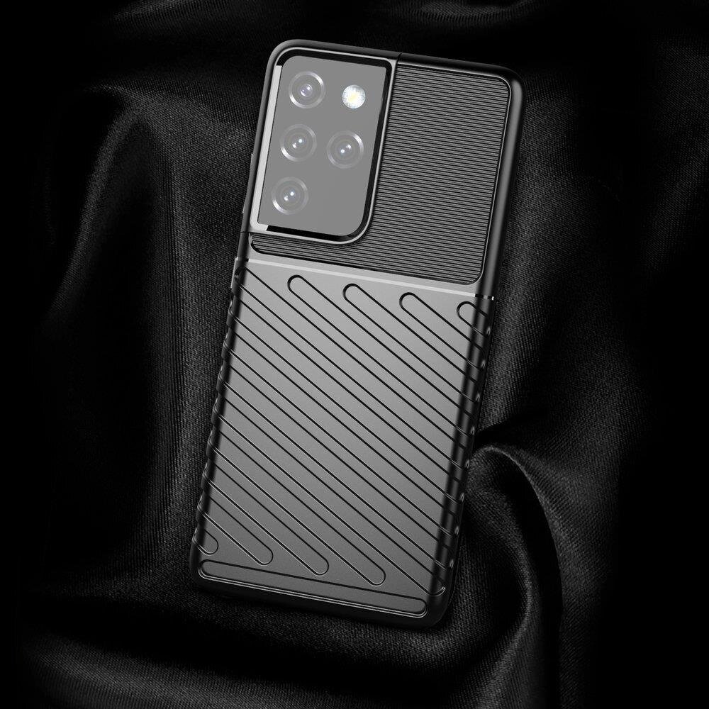 Thunder Case flexible armored cover for Samsung Galaxy S22 Ultra black (Black) цена и информация | Telefoni kaaned, ümbrised | kaup24.ee