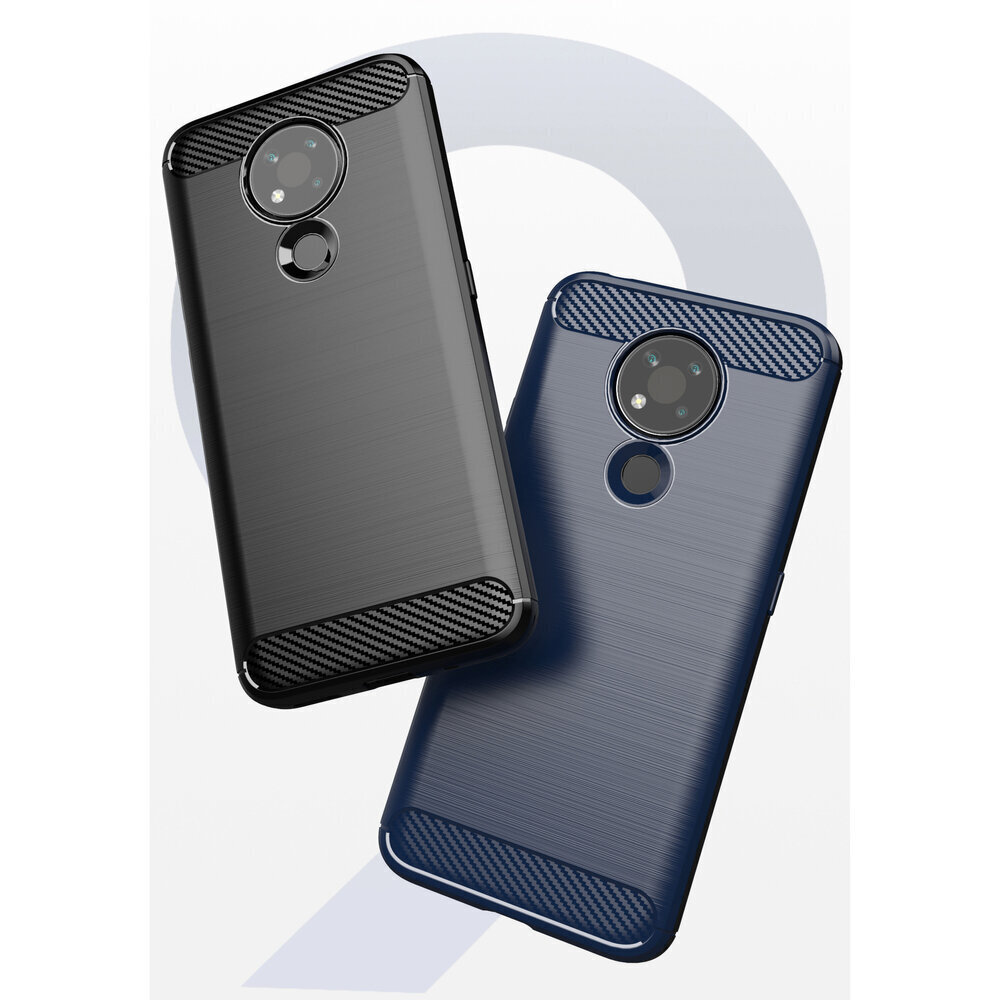 Carbon Case Flexible Cover Sleeve for Nokia 3.4 black hind ja info | Telefoni kaaned, ümbrised | kaup24.ee